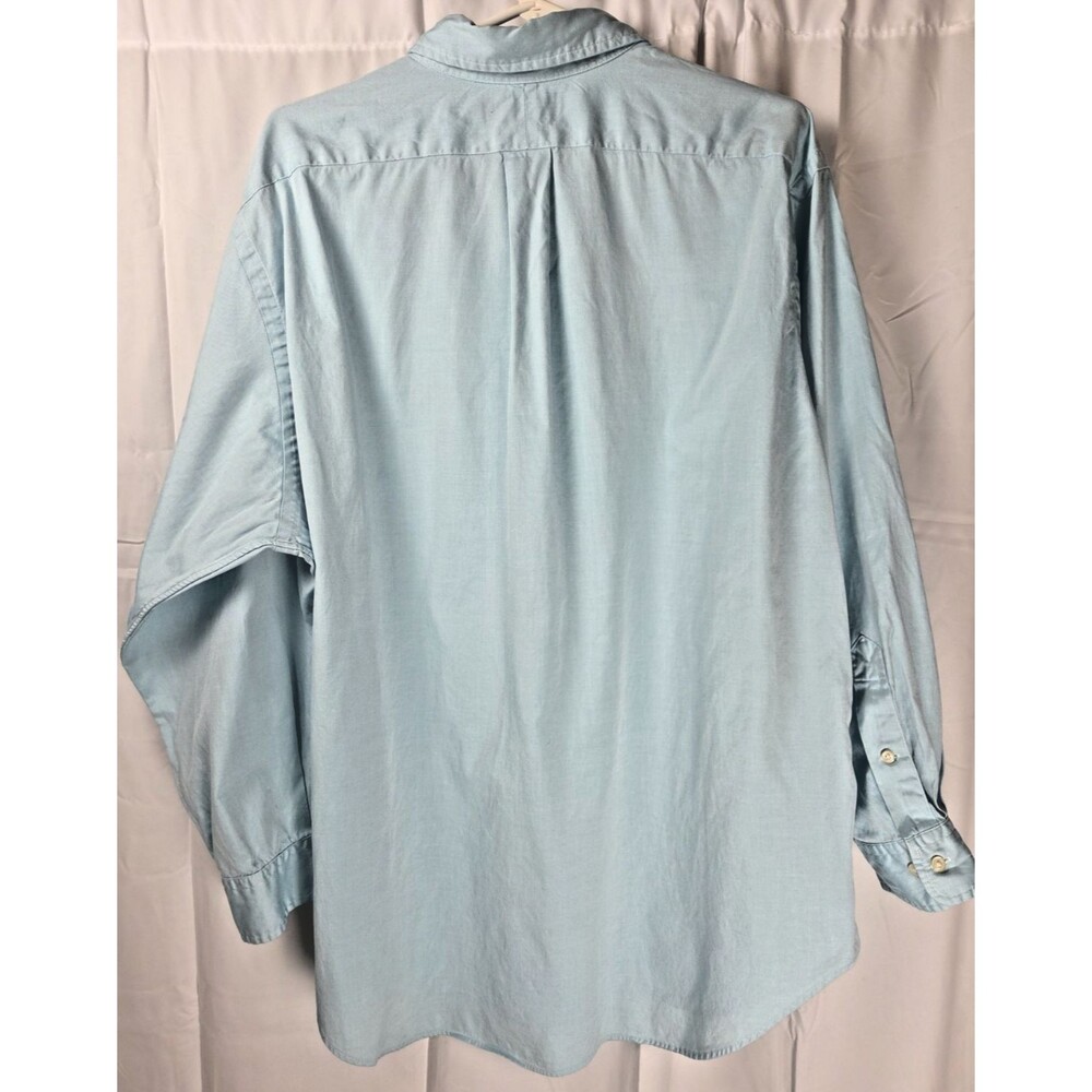 Polo Ralph Lauren Classic Fit Shirt Blue Button Down Pony Logo Men XL 17 32/33 - Picture 7 of 7